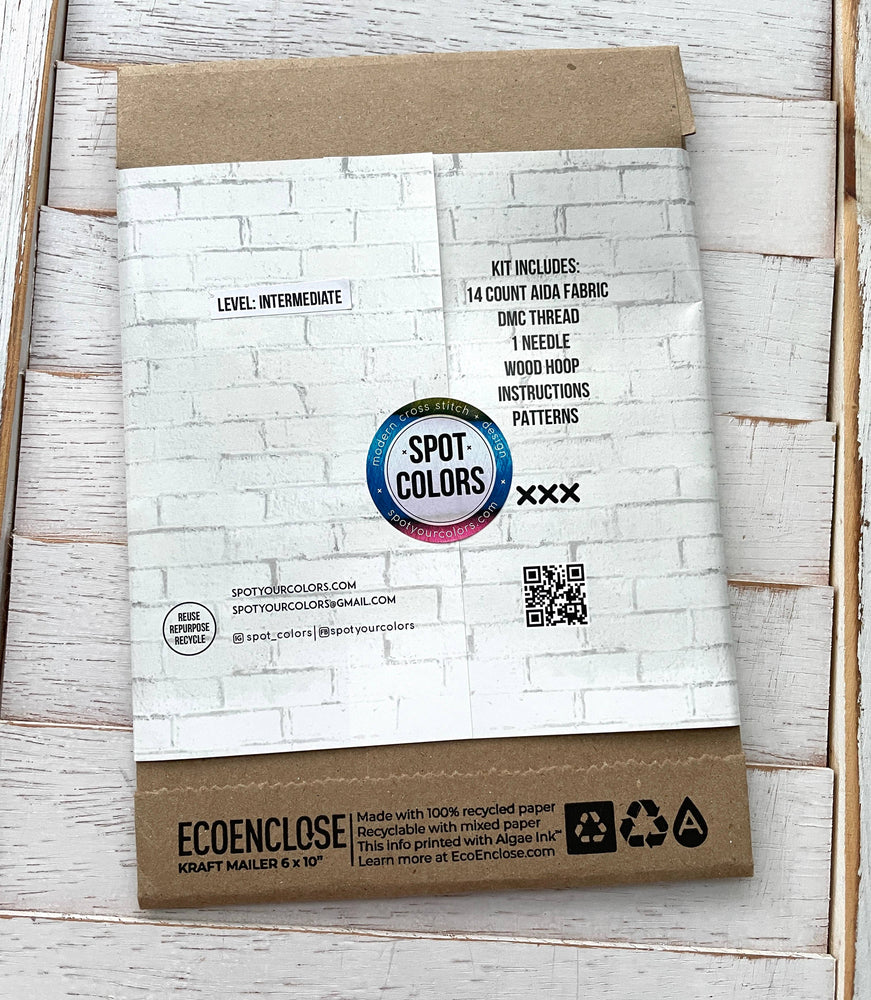 Autumn Mood Cross Stitch Kit – 5” Owl & Fall Foliage Design (ONLINE ORDER ONLY)