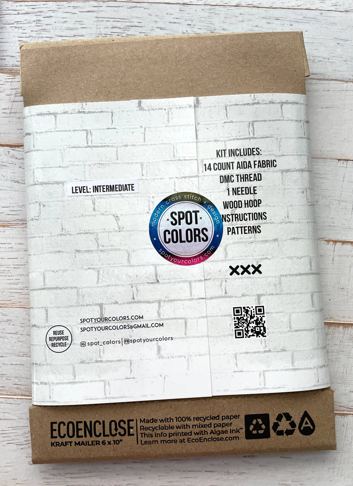 "Let That Shit Go" Cross Stitch Kit – Snarky Floral 6” Hoop Design (ONLINE ORDER ONLY)