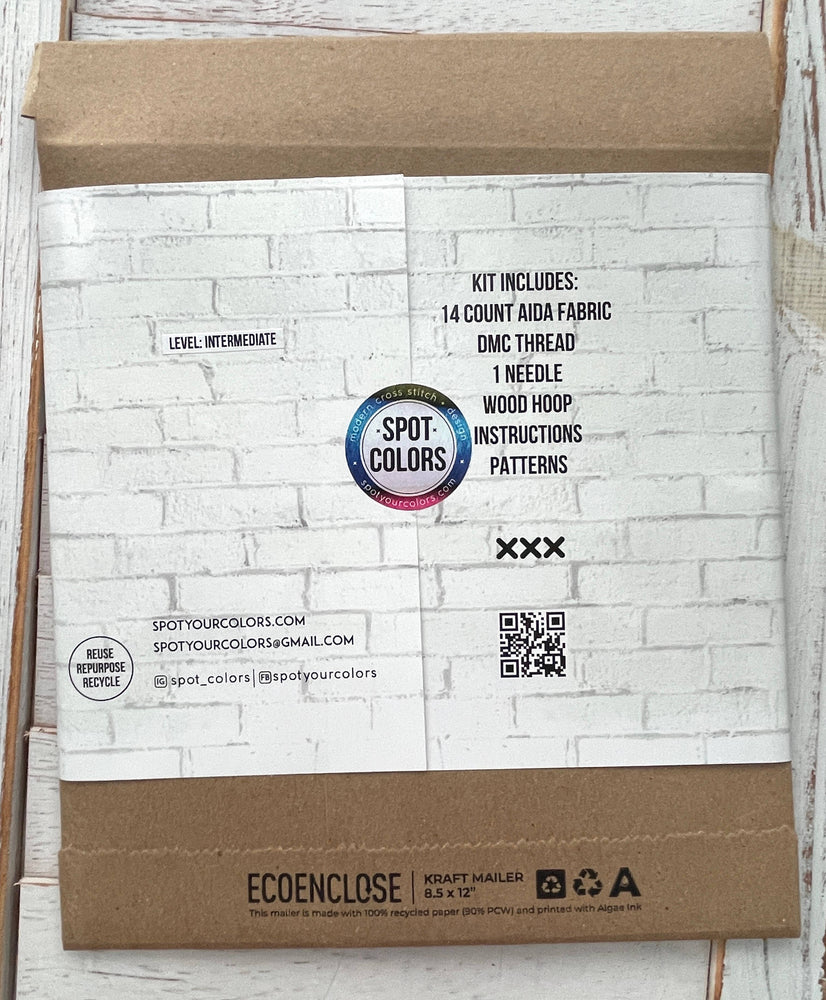 No Time for Bullshit Cross Stitch Kit – Snarky Desk Décor (6”) (ONLINE ORDER ONLY)