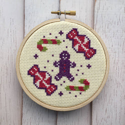 Sugar and Spice Cross Stitch Kit – Gingerbread & Candy Design (ONLINE ORDER ONLY)