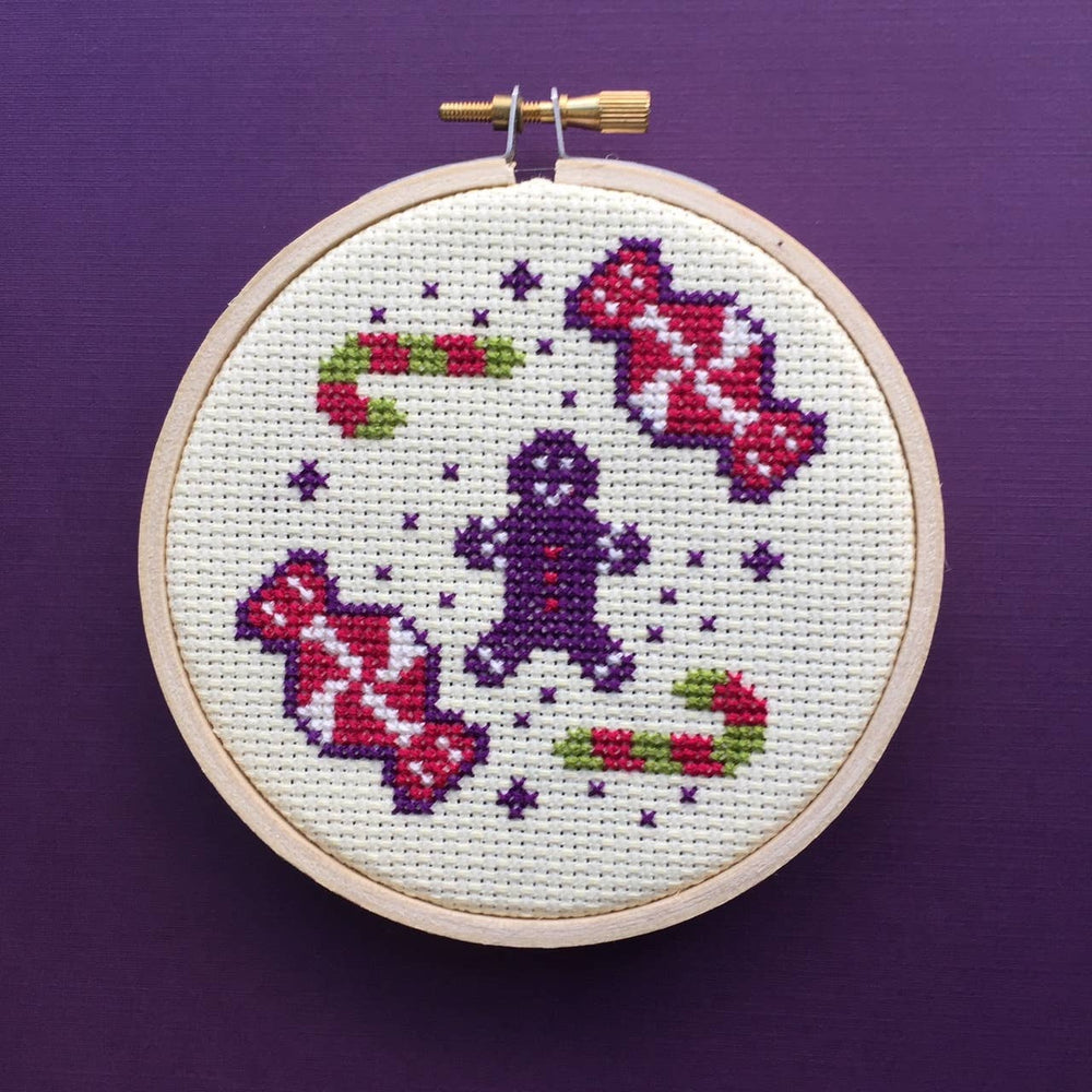 Sugar and Spice Cross Stitch Kit – Gingerbread & Candy Design (ONLINE ORDER ONLY)
