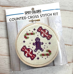 Sugar and Spice Cross Stitch Kit – Gingerbread & Candy Design (ONLINE ORDER ONLY)