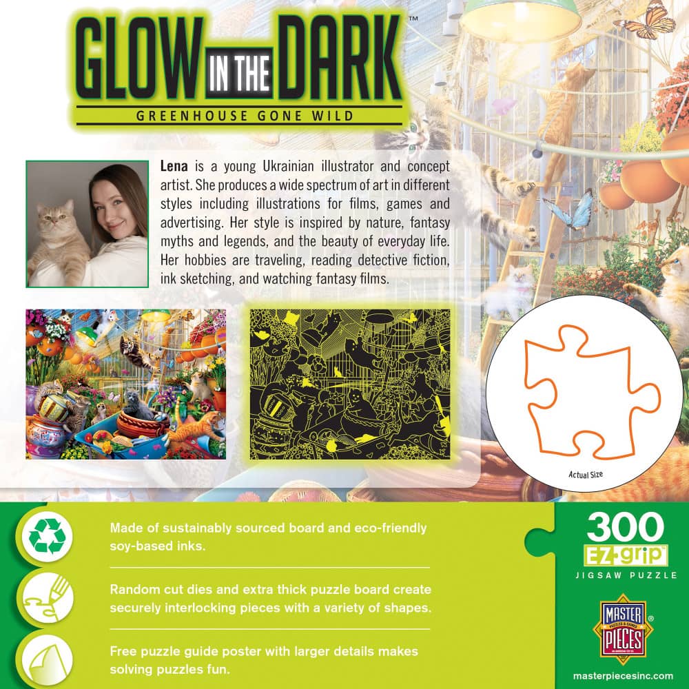 Glow in the Dark - Greenhouse Gone Wild 300 Piece EZ Grip Jigsaw Puzzle