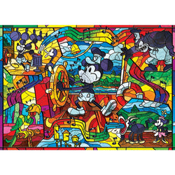 Stained Glass - Steamboat Willie 500 Piece Jigsaw Puzzle (ONLINE ORDER ONLY)