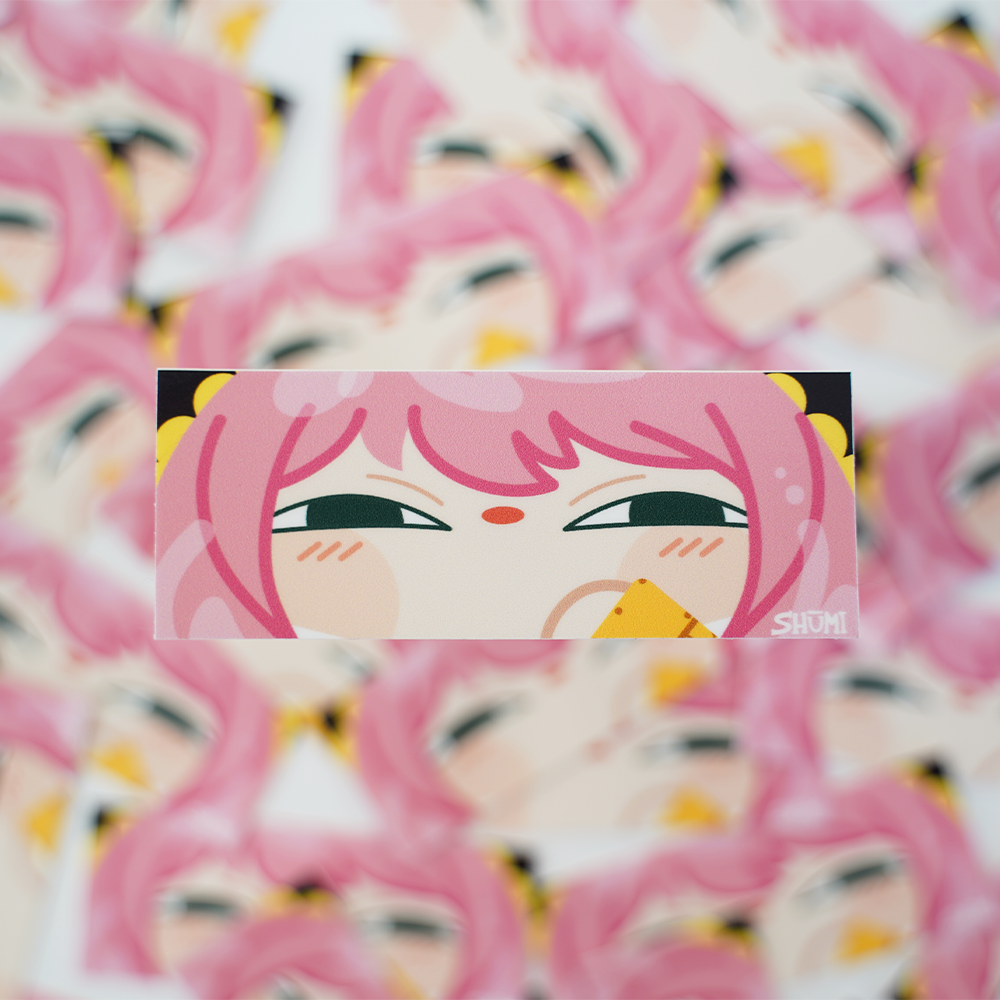 Shumi Mascot: Spy x Family - Anya (Smug Face) Slap Sticker (Small) (ONLINE ORDER ONLY)