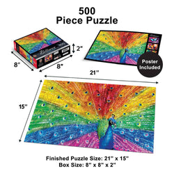 Brilliance - Peacock Delight 500 Piece Jigsaw Puzzle