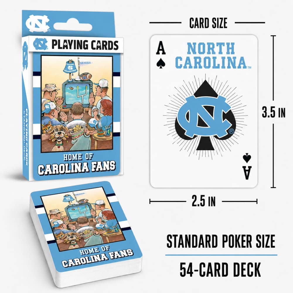 UNC Tar Heels Fan Deck Playing Cards - 54 Card Deck