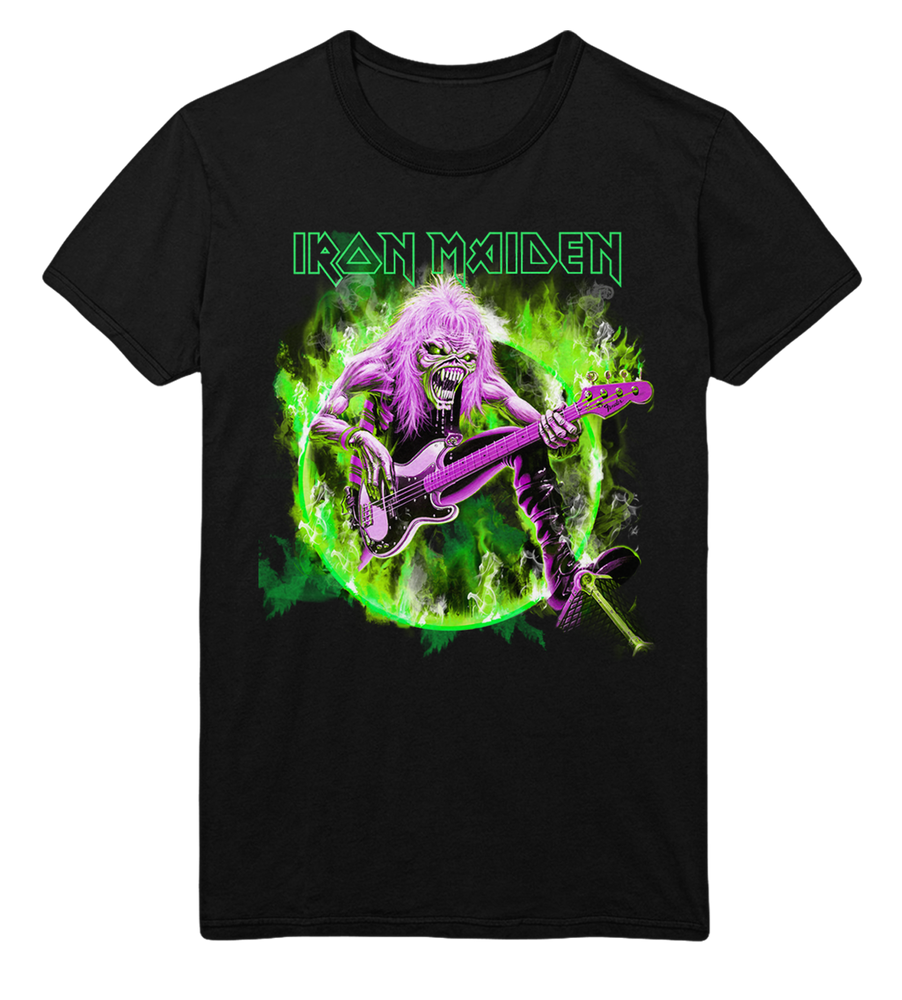 Iron Maiden Green Guitar Jumbo Print T-Shirt [] (ONLINE ORDER ONLY)