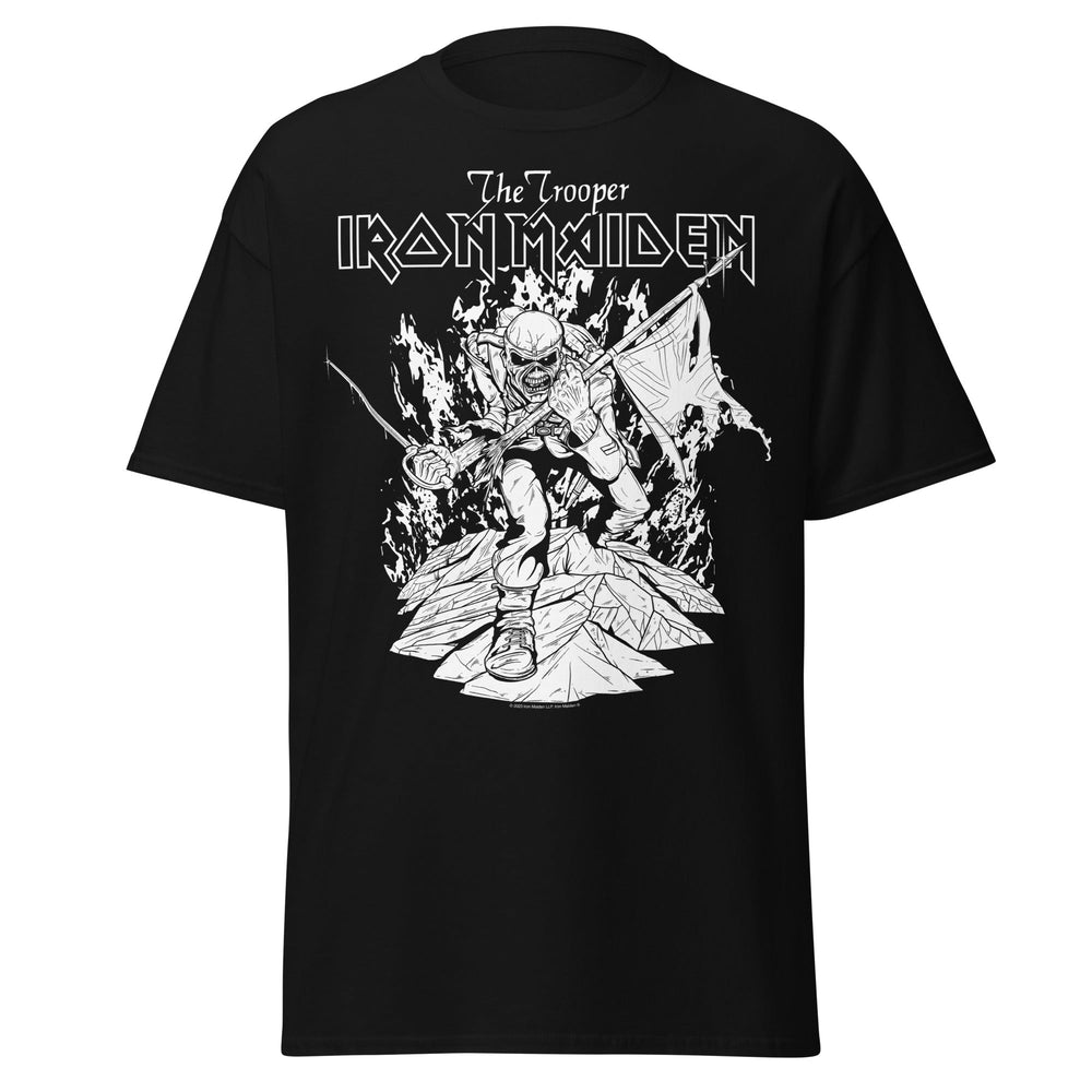 Iron Maiden - Trooper Black and White Jumbo Print T-Shirt [] (ONLINE ORDER ONLY)