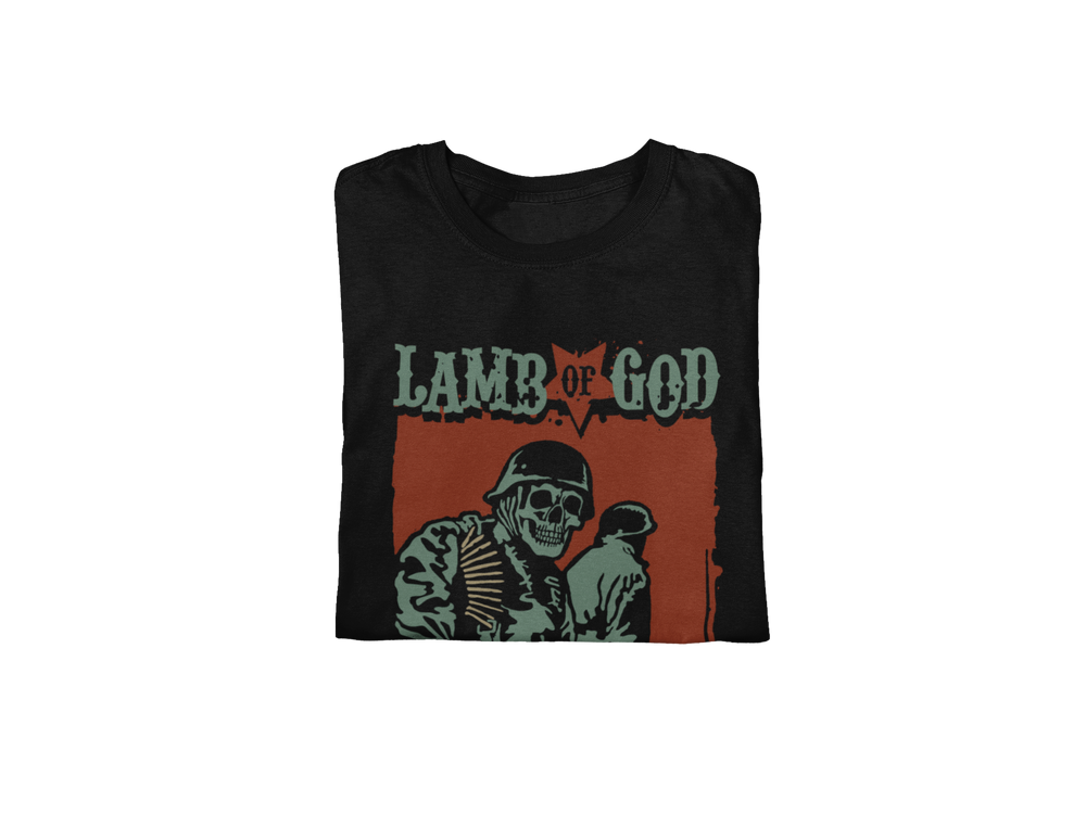 Lamb Of God - Skeleton Army Plato Quote Jumbo Print T-Shirt [] (ONLINE ORDER ONLY)