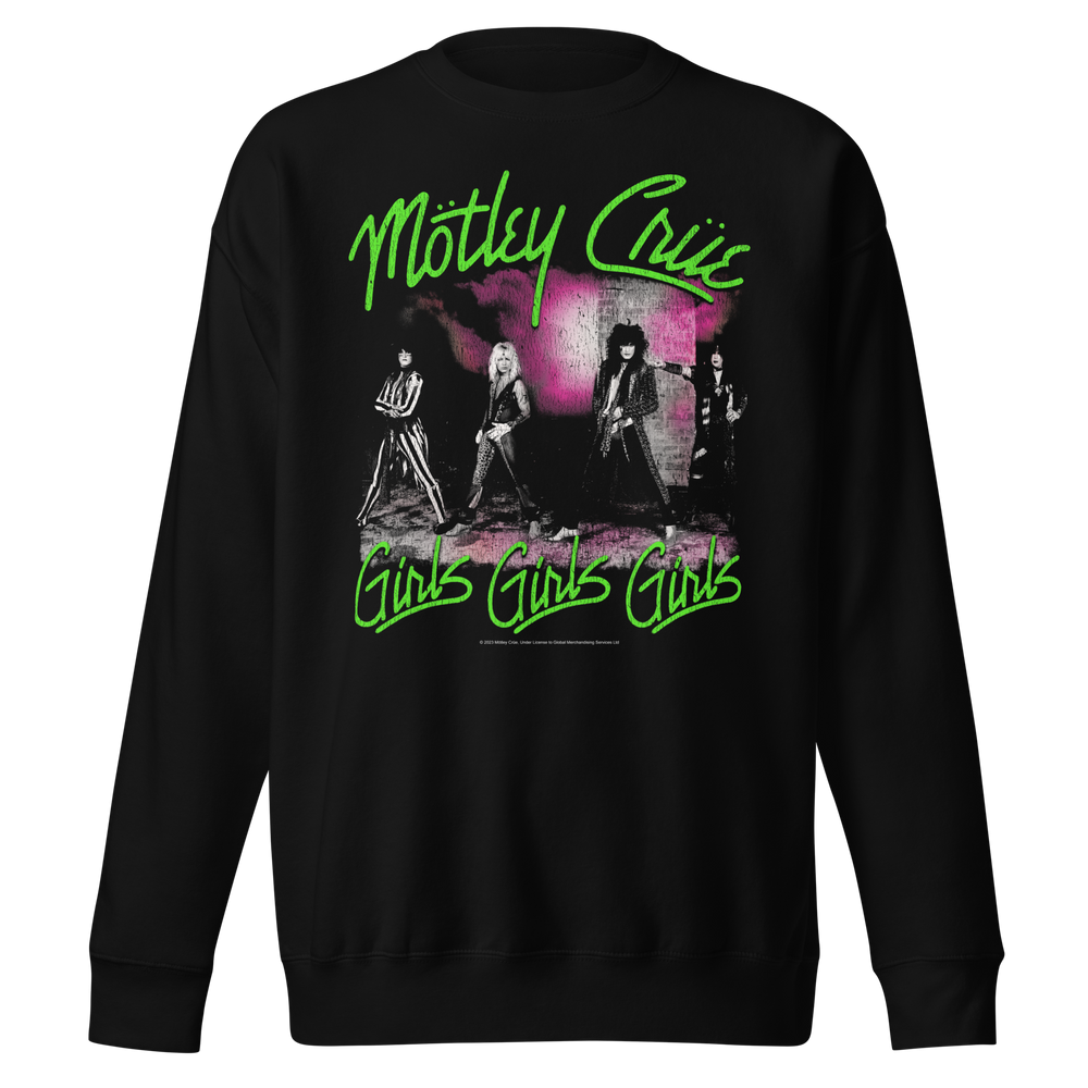 Motley Crue Green Girls Jumbo Print Sweatshirt [] (ONLINE ORDER ONLY)