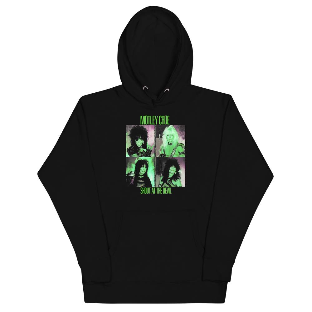 Motley Crue Green Shout Classic Hoodie [] (ONLINE ORDER ONLY)