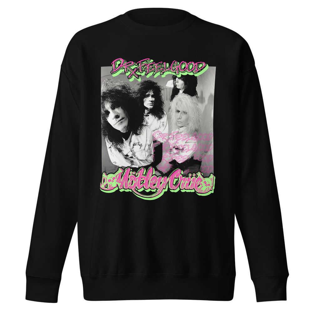 Motley Crue Neon Trip Dr. Feelgood Jumbo Print Sweatshirt [] (ONLINE ORDER ONLY)