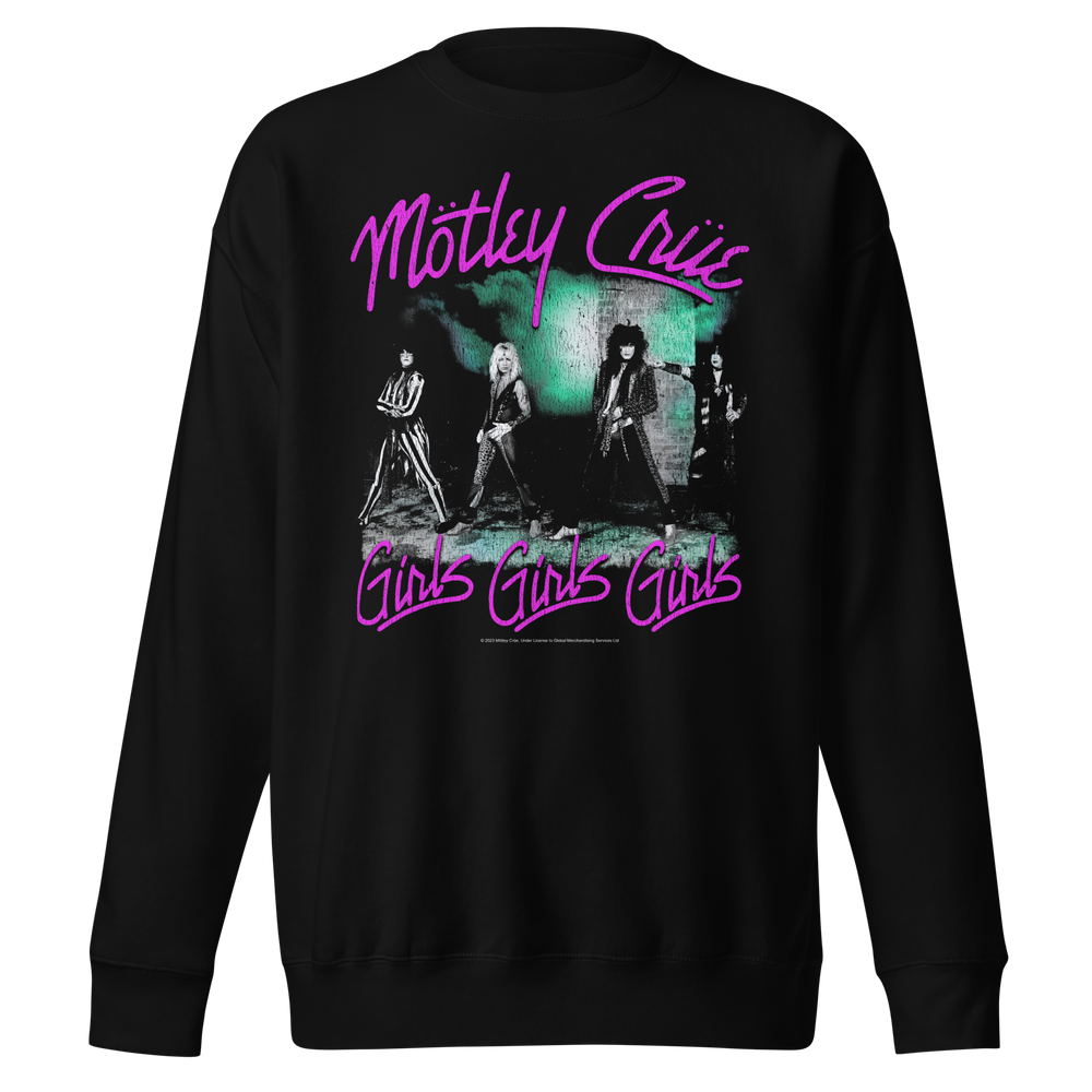 Motley Crue Pink Girls Jumbo Print Sweatshirt [] (ONLINE ORDER ONLY)