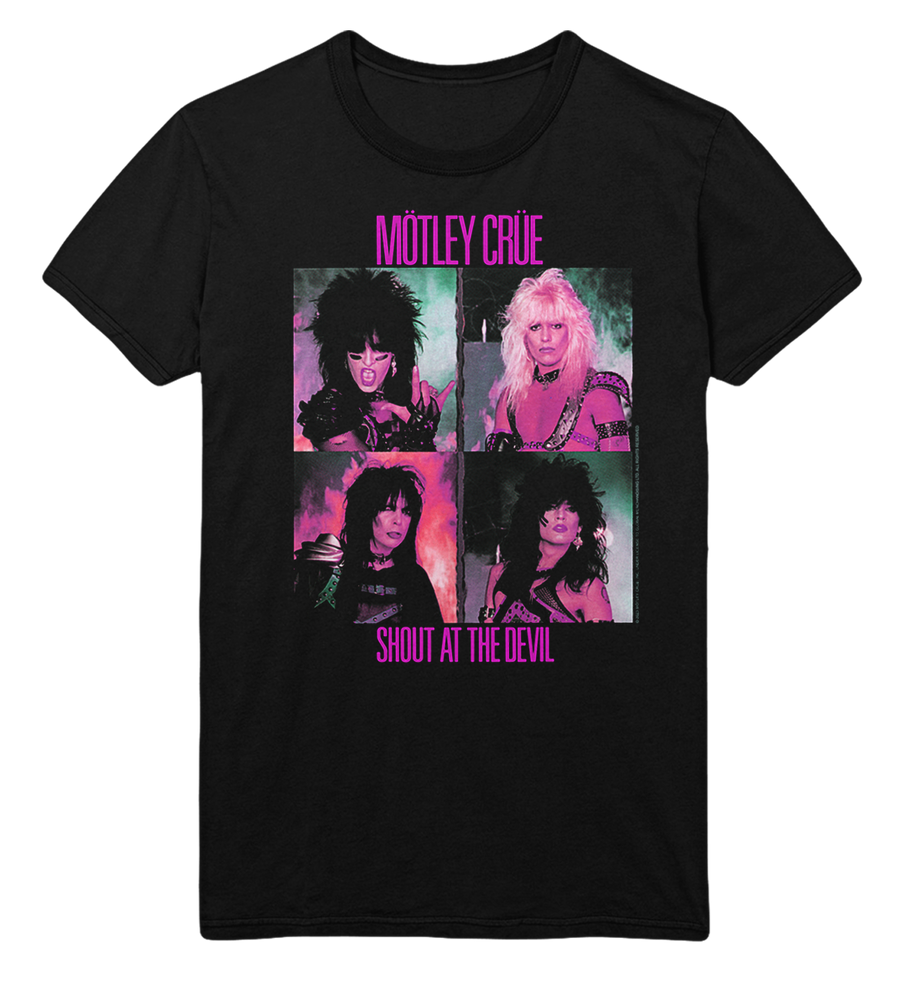 Motley Crue Pink Shout Jumbo Print T-Shirt [] (ONLINE ORDER ONLY)