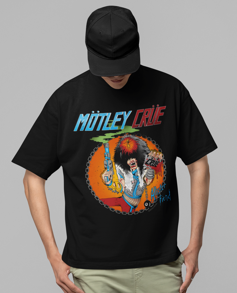 Motley Crue Smoking Allister Jumbo Print T-shirt [] (ONLINE ORDER ONLY)
