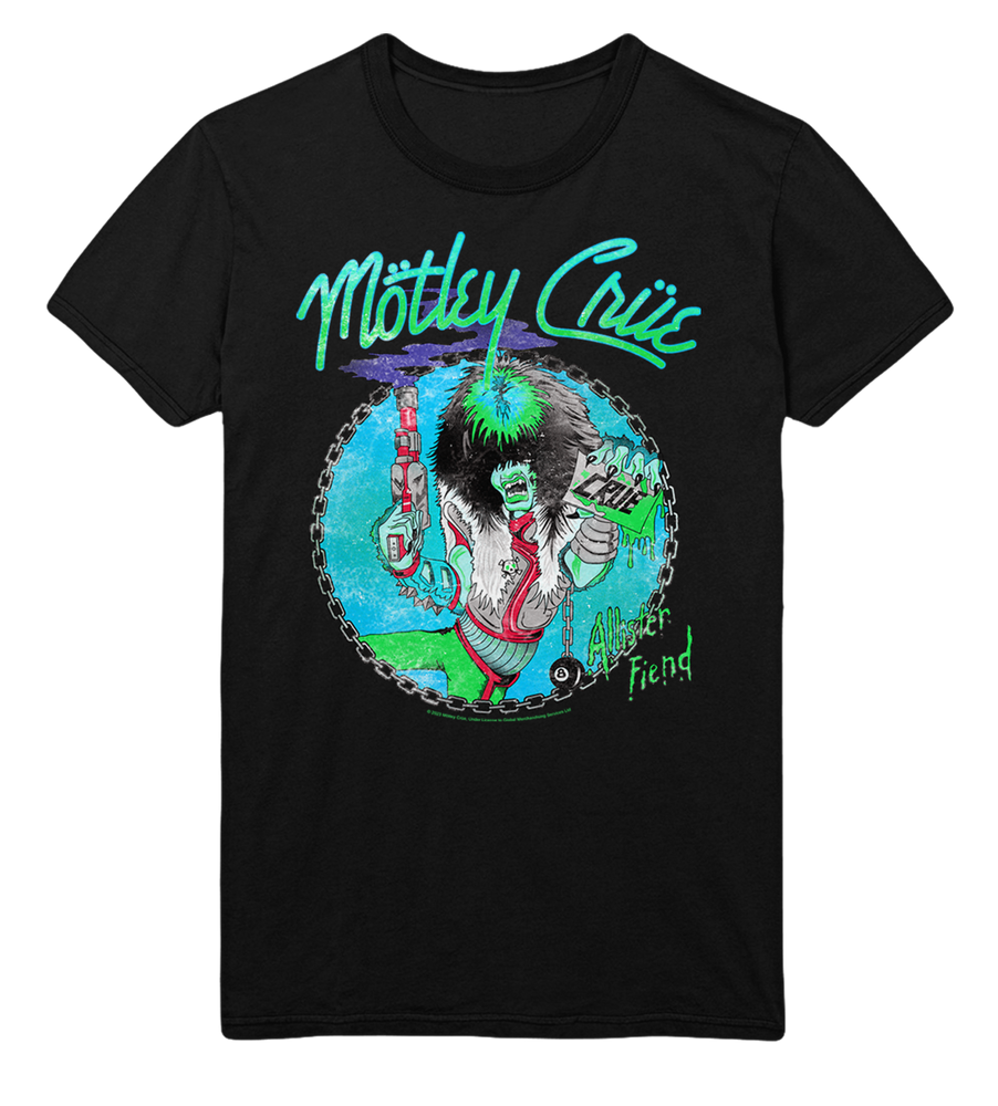Motley Crue Turquoise Allister Jumbo Print T-Shirt [] (ONLINE ORDER ONLY)