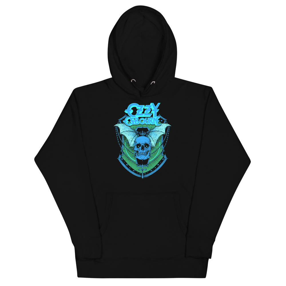 Ozzy Osbourne Neon Blue Bat Classic Hoodie [] (ONLINE ORDER ONLY)