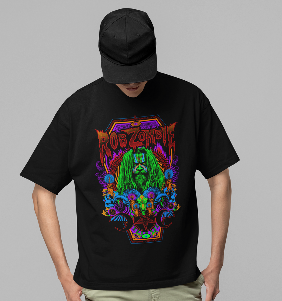 Rob Zombie - Pyschedelic Jumbo Print T-Shirt [] (ONLINE ORDER ONLY)