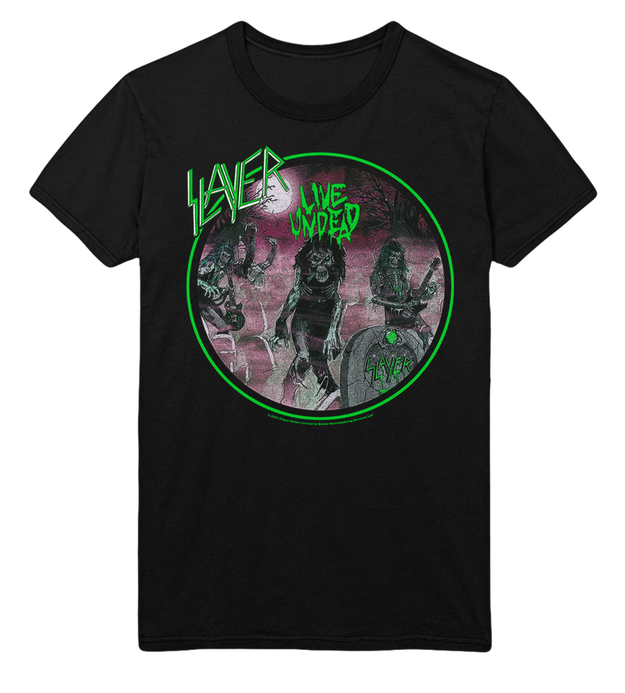Slayer Neon Green Undead Jumbo Print T-Shirt [] (ONLINE ORDER ONLY)