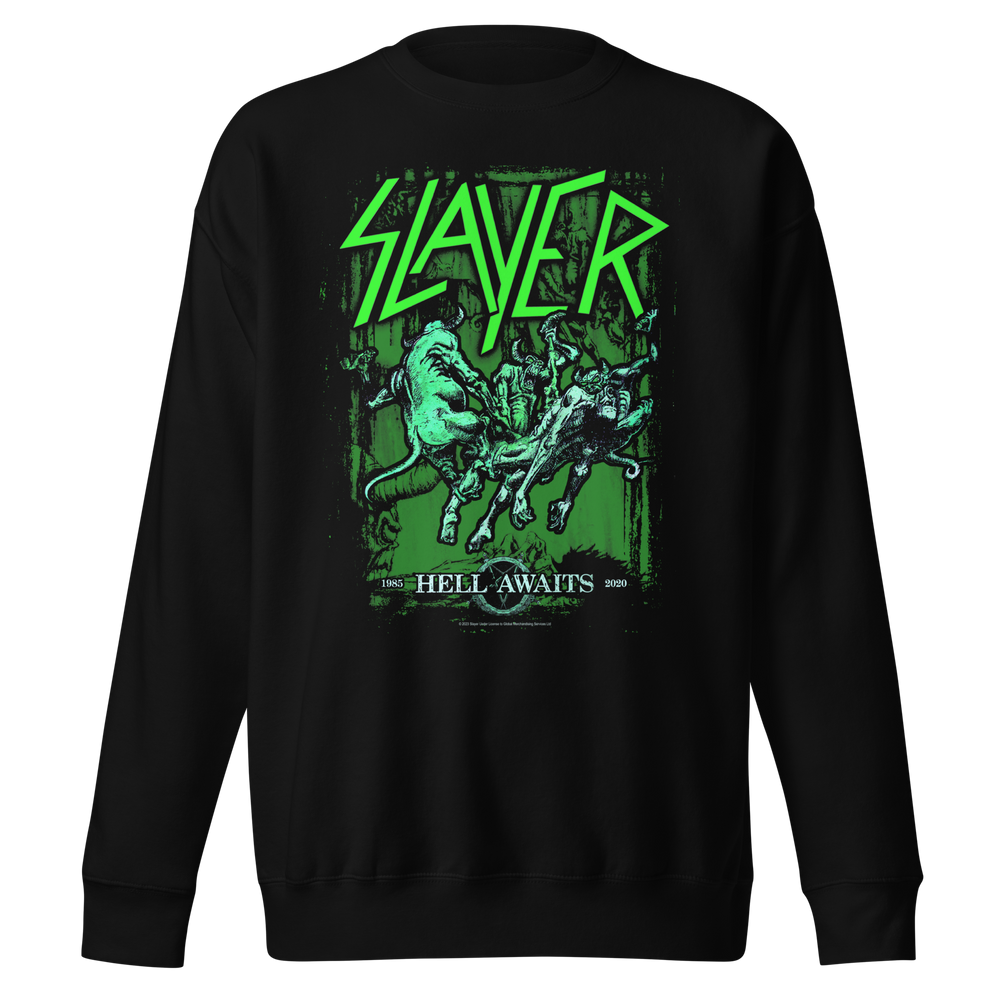 Slayer Neon Hell Awaits Jumbo Print Sweatshirt [] (ONLINE ORDER ONLY)