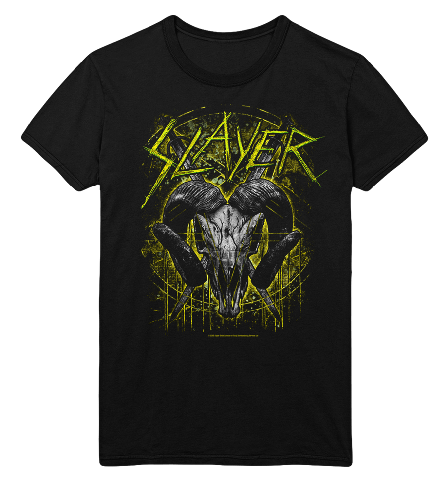 Slayer Ram Horns Jumbo Print T-Shirt [] (ONLINE ORDER ONLY)