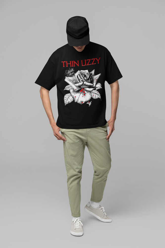 Thin Lizzy - Black Rose Jumbo Print T-Shirt [] (ONLINE ORDER ONLY)