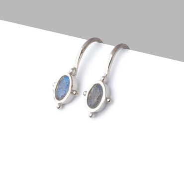 Sterling Silver Labradorite Oval Earring Set of 2 pieces (ONLINE ORDER ONLY)