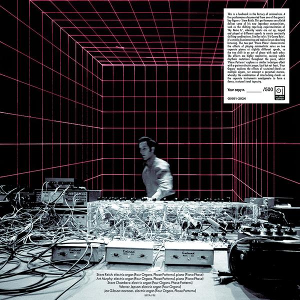 STEVE REICH - Live at Berkeley University Museum, July 11th 1970 [Vinyl] (ONLINE ORDER ONLY)
