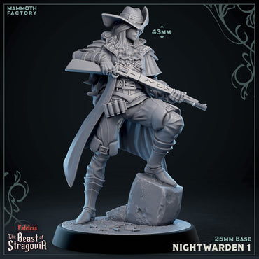 Stragovian Nightwarden: Sculpt 1 (Female Human Ranger) (Online Only)