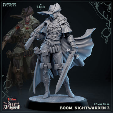 Stragovian Nightwarden: Sculpt 3 (Female Human Gunslinger) (Online Order Only)