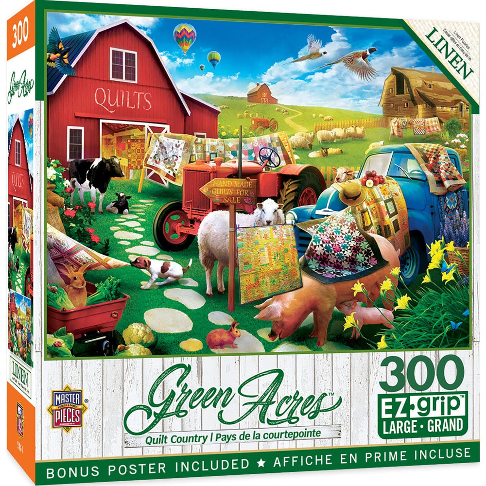 Green Acres - Quilt Country 300 Piece EZ Grip Jigsaw Puzzle (ONLINE ORDER ONLY)
