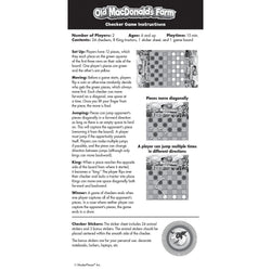 Old MacDonald's Farm Checkers Board Game