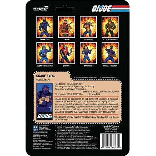 Super7 G.I. Joe 3 3/4-Inch ReAction Figure - Select Figure(s) (Online Order Only)