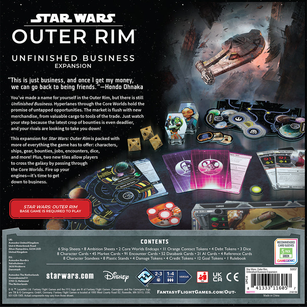 Star Wars: Outer Rim - Unfinished Business Expansion (ONLINE ORDER ONLY)