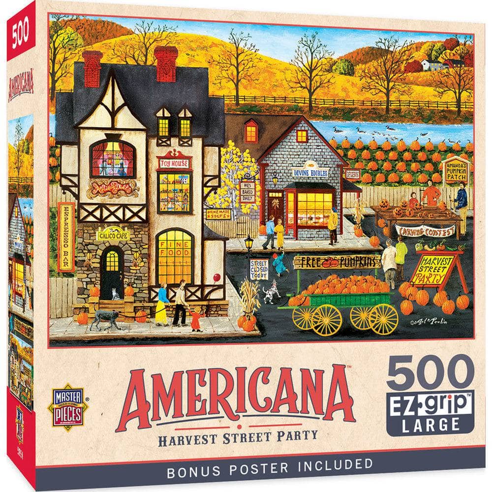 Americana - Harvest Street Party 500 Piece EZ Grip Jigsaw Puzzle (ONLINE ORDER ONLY)