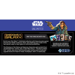 Star Wars: Unlimited - Shadows of the Galaxy Booster Display (ONLINE ORDER ONLY)