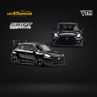 YTM Suzuki Swift 3rd Gen Zephyr Modified Version Rear Engine Concept Black Knight 1:64 (ONLINE ORDER ONLY)
