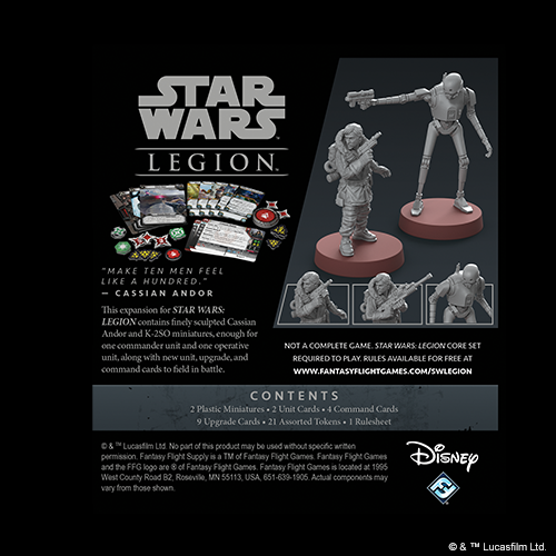 Star Wars: Legion - Cassian Andor and K-2SO Commander Expansion (ONLINE ORDER ONLY)