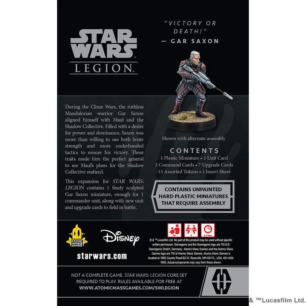 Star Wars Legion: Gar Saxon (ONLINE ORDER ONLY)