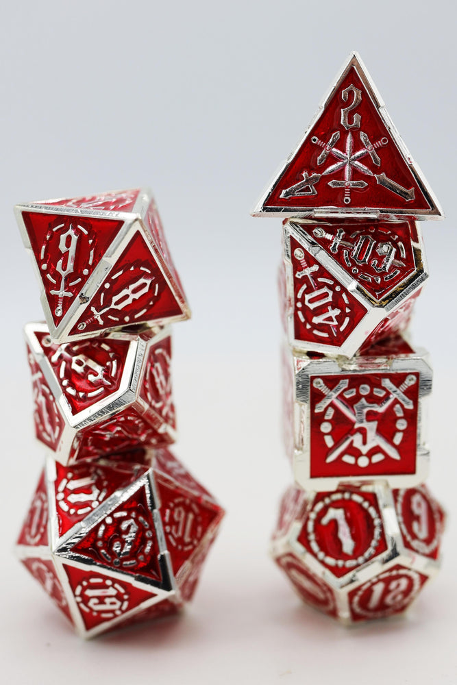 Crossed Swords: Sword of Hearts - Metal Dice Set (ONLINE ORDER ONLY)