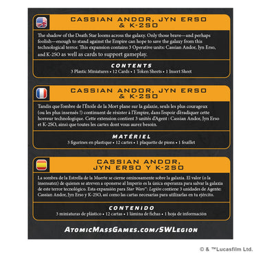 Star Wars: Legion - Cassian Andor, Jyn Erso & K-2SO (ONLINE ORDER ONLY)
