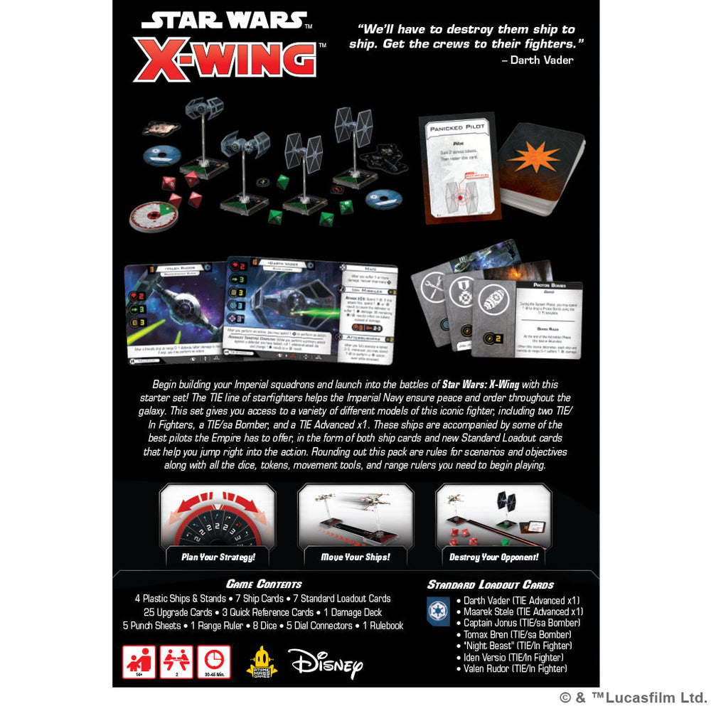 Star Wars: X-Wing 2nd Edition - Galactic Empire Squadron Starter Pack (ONLINE ORDER ONLY)