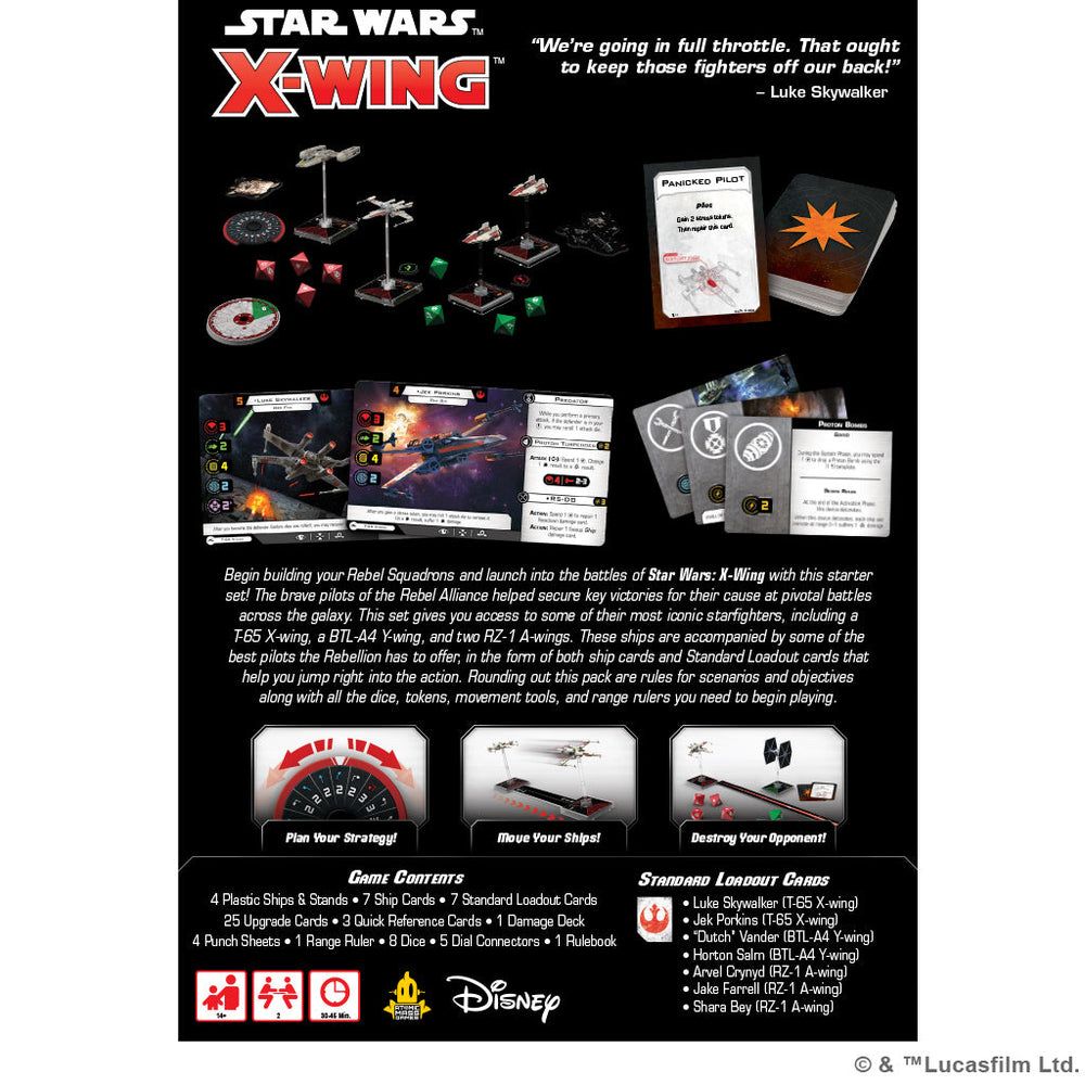 Star Wars: X-Wing 2nd Edition - Rebel Alliance Squadron Starter Pack (ONLINE ORDER ONLY)