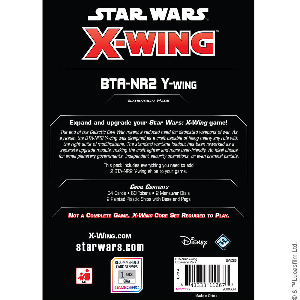 Star Wars: X-Wing 2nd Edition - BTA-NR2 Y-Wing Expansion Pack (ONLINE ORDER ONLY)