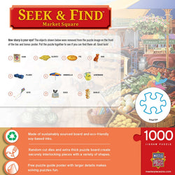 Seek & Find - Market Square 1000 Piece Jigsaw Puzzle (ONLINE ORDER ONLY)