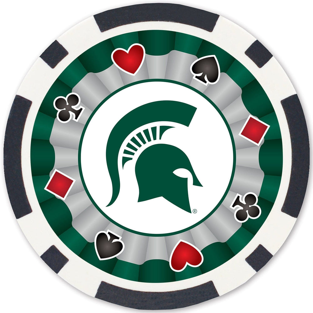 Michigan State Spartans 100 Piece Poker Chips (ONLINE ORDER ONLY)