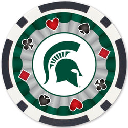 Michigan State Spartans 100 Piece Poker Chips (ONLINE ORDER ONLY)