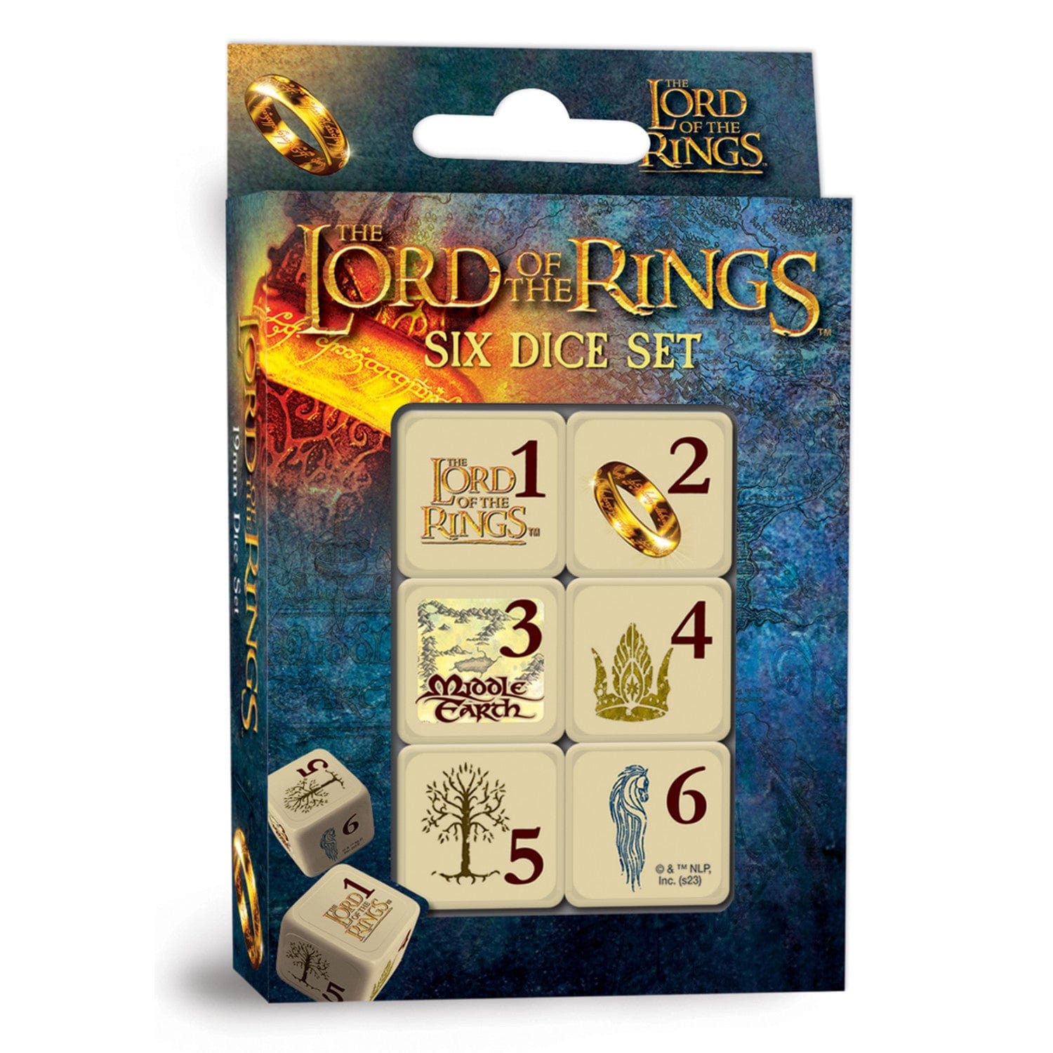 Lord of the Rings 6 Piece D6 Gaming Dice Set (ONLINE ORDER ONLY)