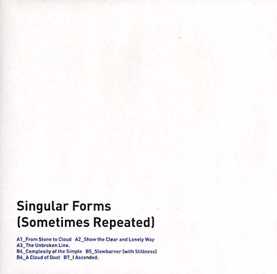 SYLVAIN CHAUVEAU - Singular Forms (Sometimes Repeated) [Vinyl] (ONLINE ORDER ONLY)